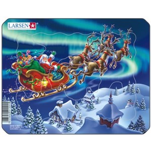 Larsen (Z5) - "Weihnachtsmann im Polarlicht" - 6 Teile Puzzle