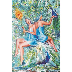 Gold Puzzle (61307) - "Peacocks" - 1000 Teile Puzzle