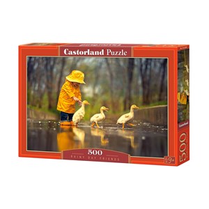 Castorland (B-52264) - "Spaß mit den Enten im Regen" - 500 Teile Puzzle