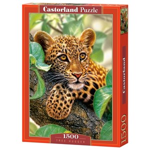 Castorland (C-151493) - "Kleiner Leopard umarmt den Ast" - 1500 Teile Puzzle