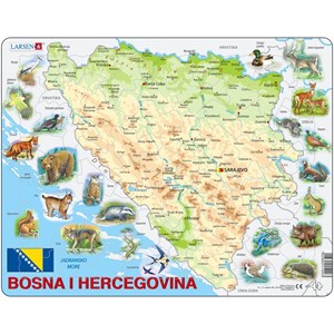 Larsen (A20) - "Bosnien und Herzegowina und seine Tiere" - 57 Teile Puzzle