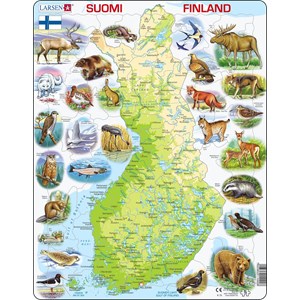 Larsen (K75) - "Finnland mit Tieren" - 78 Teile Puzzle