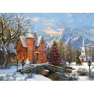Eurographics (6000-0669) - Dominic Davison: "Weihnachtslichter in der Winterlandschaft" - 1000 Teile Puzzle