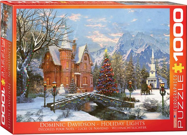 Eurographics (6000-0669) - Dominic Davison: "Weihnachtslichter in der Winterlandschaft" - 1000 Teile Puzzle