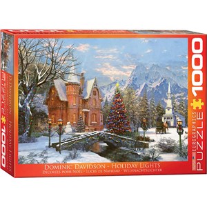 Eurographics (6000-0669) - Dominic Davison: "Weihnachtslichter in der Winterlandschaft" - 1000 Teile Puzzle