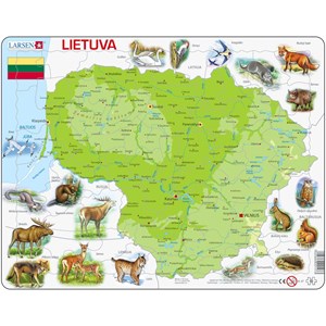 Larsen (K47-LT) - "Litauen mit Tieren" - 60 Teile Puzzle