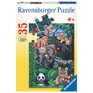 Ravensburger (08601) - "Tiere aus dem Dschungel" - 35 Teile Puzzle
