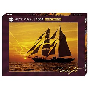 Heye (29717) - "Segeln bei Sonnenuntergang" - 1000 Teile Puzzle