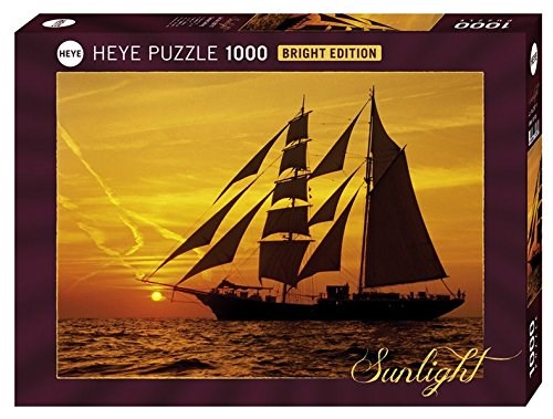Heye (29717) - "Segeln bei Sonnenuntergang" - 1000 Teile Puzzle