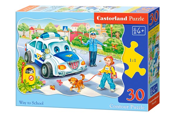 Castorland (B-03389) - "Der Schulweg" - 30 Teile Puzzle