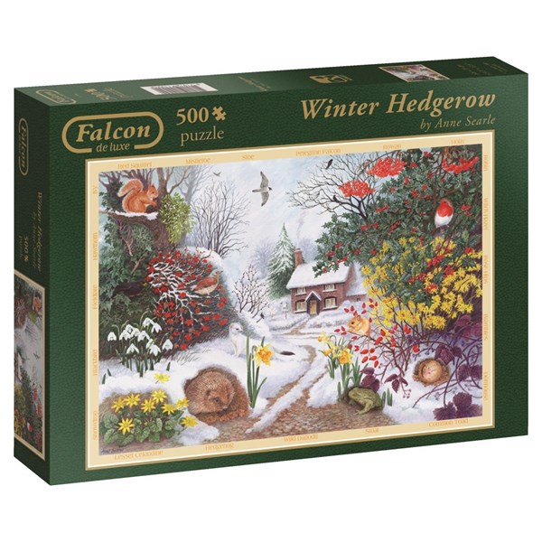 Falcon (11094) - Anne Searle: "Hütte in der Winterlandschaft" - 500 Teile Puzzle