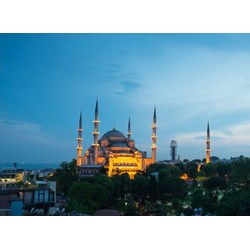 Grafika (00404) - "Blaue Moschee, Türkei" - 300 Teile Puzzle