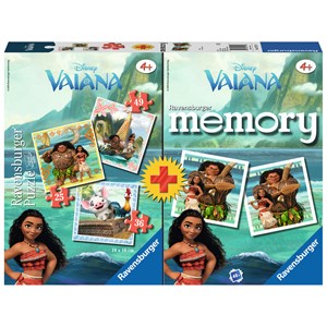 Ravensburger (21272) - "Vaiana + Memory" - 25 36 49 Teile Puzzle