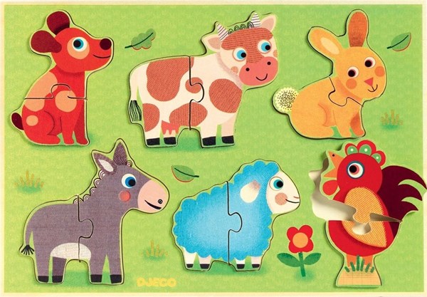 Djeco (01259) - "Coucou-cow" - 12 Teile Puzzle