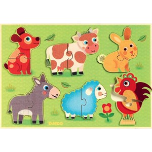 Djeco (01259) - "Coucou-cow" - 12 Teile Puzzle