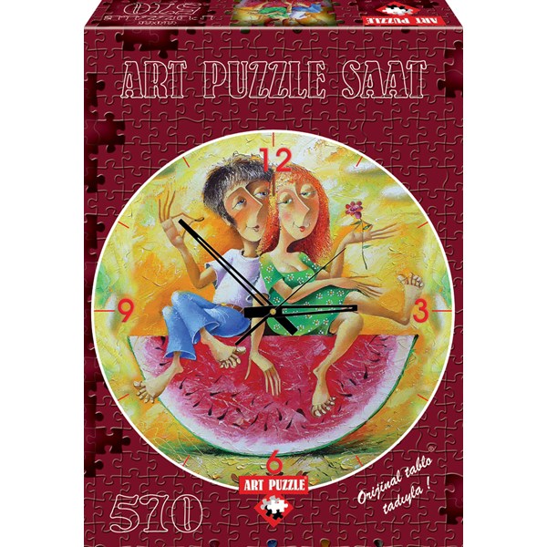 Art Puzzle (4291) - "Puzzleuhr, Melonenscheibe" - 570 Teile Puzzle