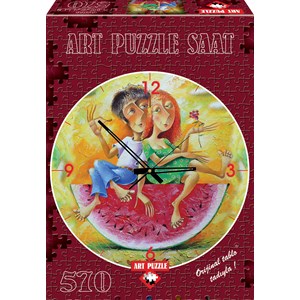 Art Puzzle (4291) - "Puzzleuhr, Melonenscheibe" - 570 Teile Puzzle