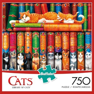 Buffalo Games (17083) - "Library of Cats" - 750 Teile Puzzle