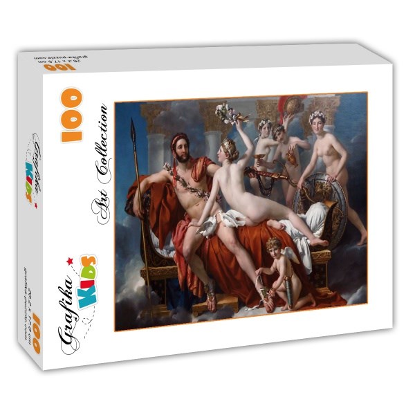 Grafika (00370) - Jacques-Louis David: "Mars entwaffnet durch Venus und die Grazien, 1824" - 100 Teile Puzzle