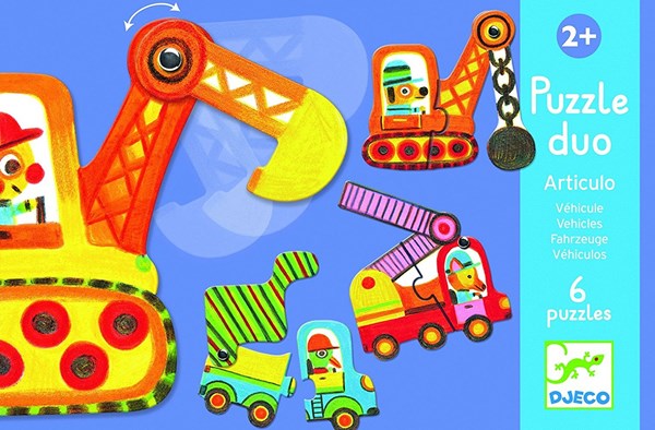 Djeco (08170) - "Duo, Articulo Vehicle" - 2 Teile Puzzle