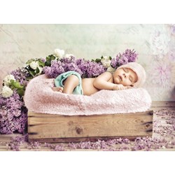 Grafika (01610) - Konrad Bak: "Baby sleeping in the Lilac" - 300 Teile Puzzle