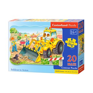 Castorland (C-02139) - "Bulldozer im Einsatz" - 20 Teile Puzzle