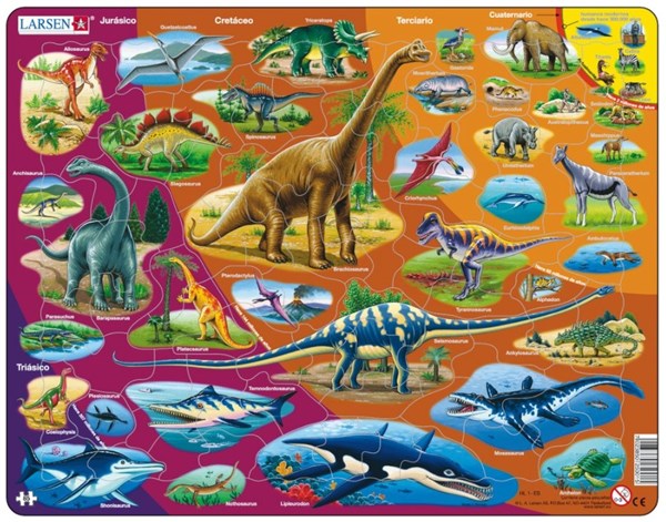 Larsen (HL1-ES) - "Dinosaurs - ES" - 85 Teile Puzzle