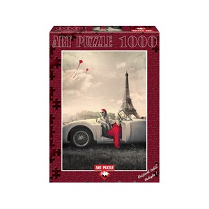 Art Puzzle (4359) - "Nostalgie vor dem Eiffelturm" - 1000 Teile Puzzle