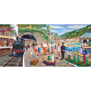 Gibsons (G4031) - Derek Roberts: "Seaside Train" - 636 Teile Puzzle