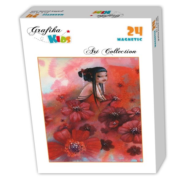 Grafika Kids (00766) - Misstigri: "Pivoines" - 24 Teile Puzzle