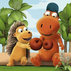 Ravensburger (09272) - "Der kleine Drache Kokosnuss, Spaß mit den Freunden" - 49 Teile Puzzle