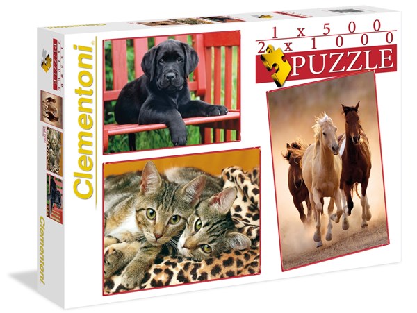 Clementoni (08103) - "Niedliche Tiere" - 500 1000 Teile Puzzle