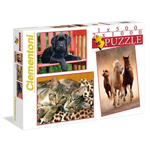 Clementoni (08103) - "Niedliche Tiere" - 500 1000 Teile Puzzle