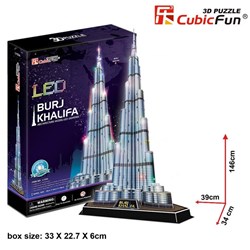 Cubic Fun (L133H) - "Burj Khalifa, Dubai" - 136 Teile Puzzle