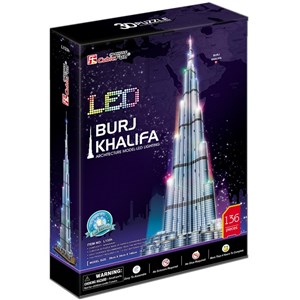 Cubic Fun (L133H) - "Burj Khalifa, Dubai" - 136 Teile Puzzle