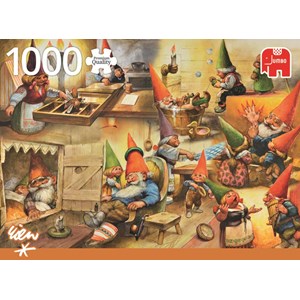 Jumbo (18323) - "Zuhause bei den Heinzelmännchen" - 1000 Teile Puzzle
