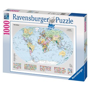 Ravensburger (15652) - "Politische Weltkarte" - 1000 Teile Puzzle