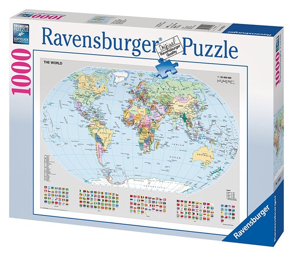 Ravensburger (15652) - "Politische Weltkarte" - 1000 Teile Puzzle
