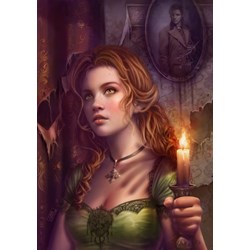 Grafika (01022) - Cris Ortega: "By the Light of a Candle" - 1000 Teile Puzzle