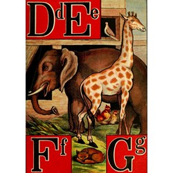 Grafika (00561) - "McLoughlin Bros: The Ark alphabet, 1868" - 1000 Teile Puzzle