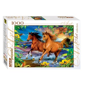 Step Puzzle (79097) - "Bezaubernde Pferde" - 1000 Teile Puzzle