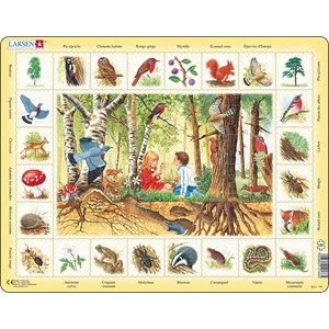 Larsen (NA4-FR) - "Die Tiere aus dem Wald (auf Französisch)" - 48 Teile Puzzle