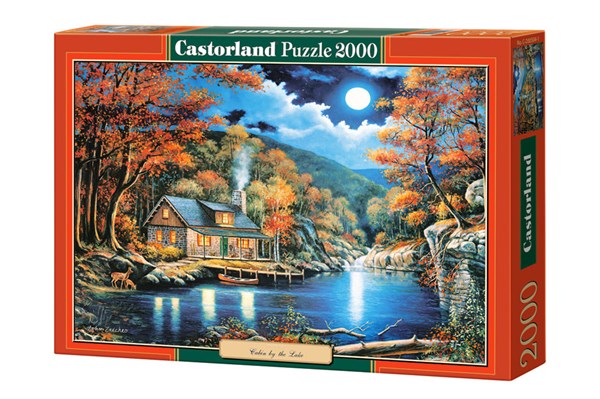 Castorland (C-200504) - "Hütte am See" - 2000 Teile Puzzle