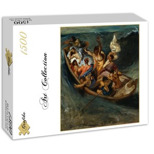 Grafika (00777) - Eugene Delacroix: "Christus im Sturm auf dem Meer, 1841" - 1500 Teile Puzzle