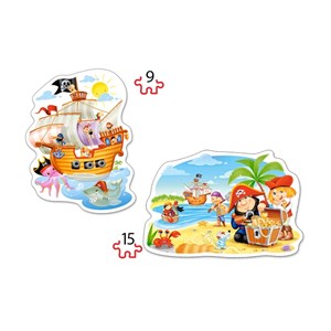 Castorland (B-020010) - "Der Piratenschatz" - 9 15 Teile Puzzle
