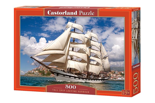 Castorland (B-52851) - "Segelschiff verlässt den Hafen" - 500 Teile Puzzle