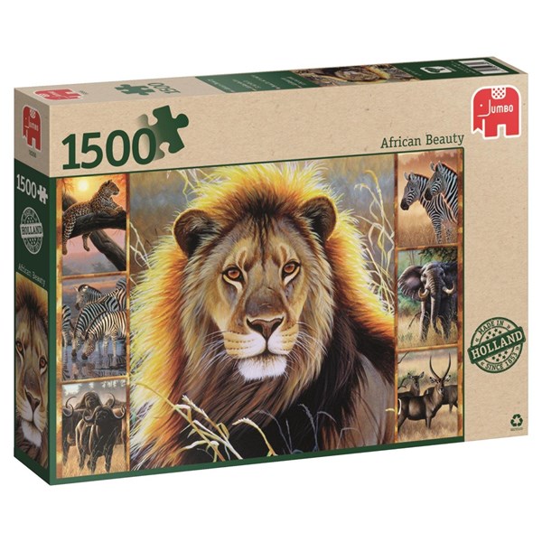 Jumbo (18356) - "Afrikanische Schönheit" - 1500 Teile Puzzle