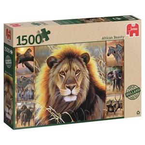 Jumbo (18356) - "Afrikanische Schönheit" - 1500 Teile Puzzle