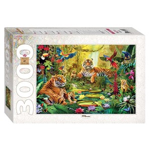 Step Puzzle (85012) - "Tiere des Dschungels" - 3000 Teile Puzzle