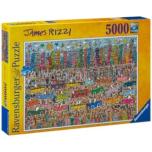 Ravensburger (17427) - James Rizzi: "Nothing is as Pretty as a Rizzi City" - 5000 Teile Puzzle